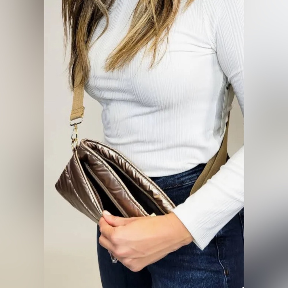 Unni women’s Quilted Puff Crossbody Purse